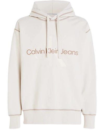 Calvin Klein Felpa con cappuccio - Bianco