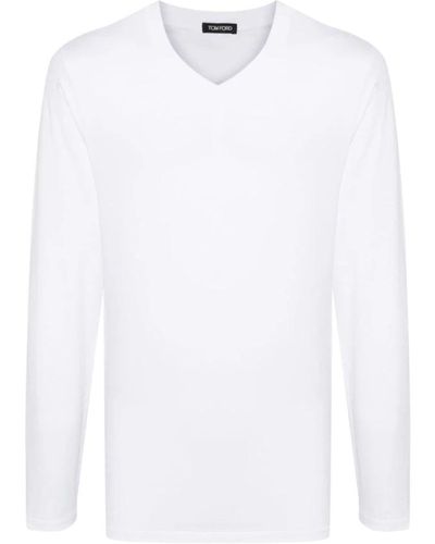 Tom Ford Tops > long sleeve tops - Blanc