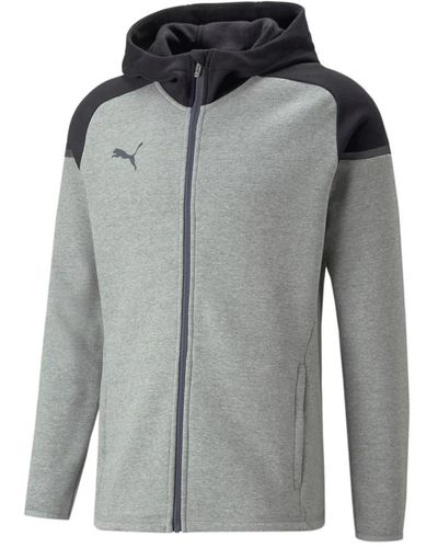 PUMA Jacke teamcup casuals hooded jacket mit eingrifftaschen - Grau