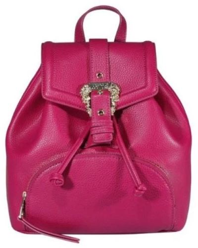 Versace Jeans Couture Rucksack mit goldenen details - Pink