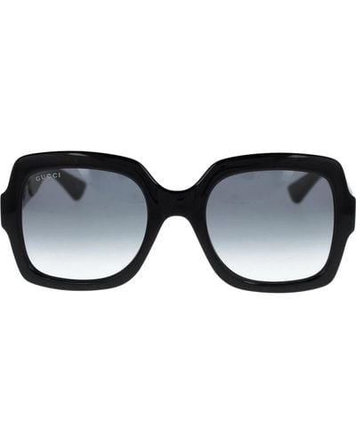 Gucci Sonnenbrille mit verlaufsgläsern ikonischer stil - Schwarz