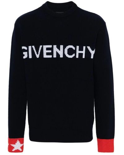 Givenchy Marineblaue sweaters mit sternenmuster - Schwarz