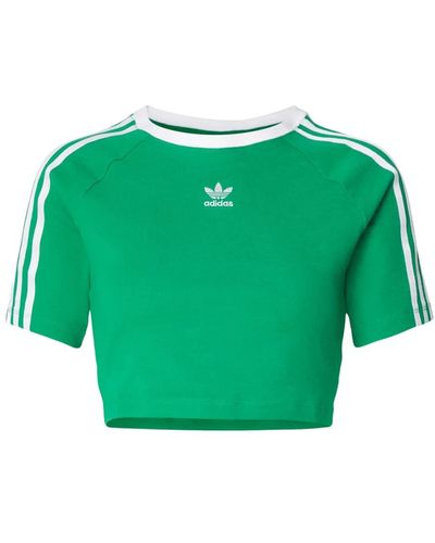 adidas Originals Camiseta verde 3 stripes baby