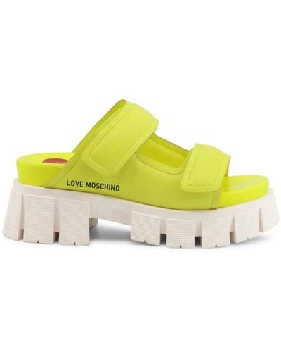Love Moschino Flat sandals - Amarillo