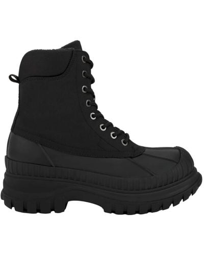 Ganni Lace-Up Boots - Black