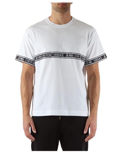 Versace Baumwoll-t-shirt mit logodruck - Weiß