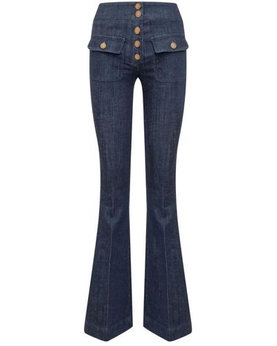 The Seafarer Vita alta gamba stretta jeans - Blu