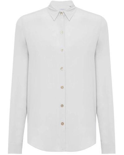 Boglioli Camisa blanca de crepé - Blanco