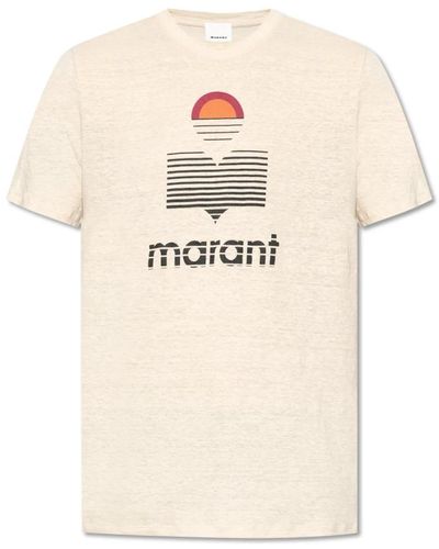 Isabel Marant Karman leinen t-shirt - Natur