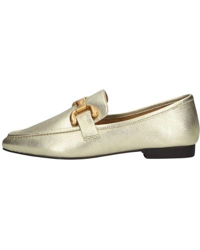 Bibi Lou Goldene loafers mit ketten-detail,silberne loafers mit ketten-detail - Natur