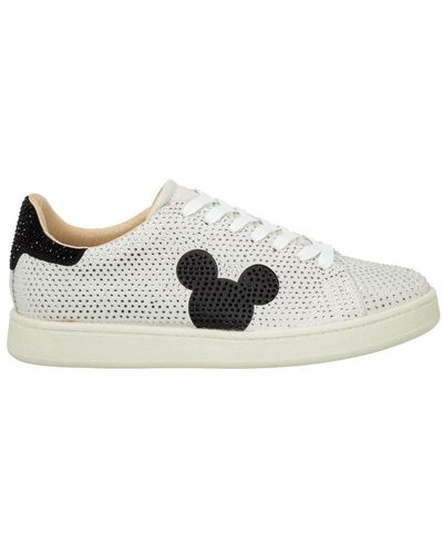 MOA Shoes suede trainers sneakers disney mickey mouse gallery limited edition - Bianco