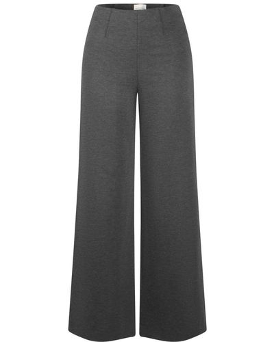 Seductive Wide Trousers - Grey