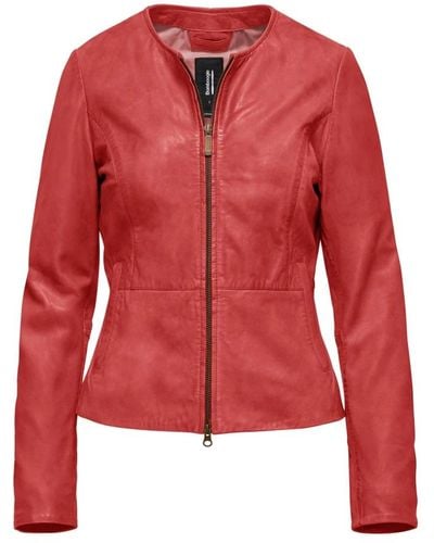 Bomboogie Leather Jackets - Red