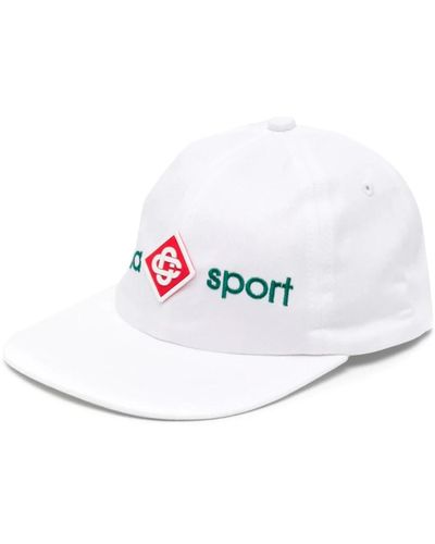 Casablancabrand Bestickte sport-logo kappe - Weiß