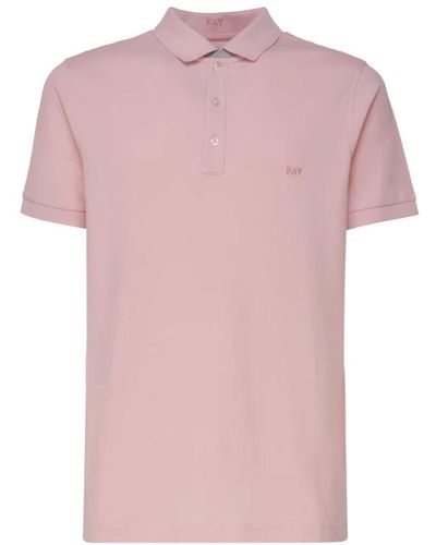 Fay Polo Shirts - Pink
