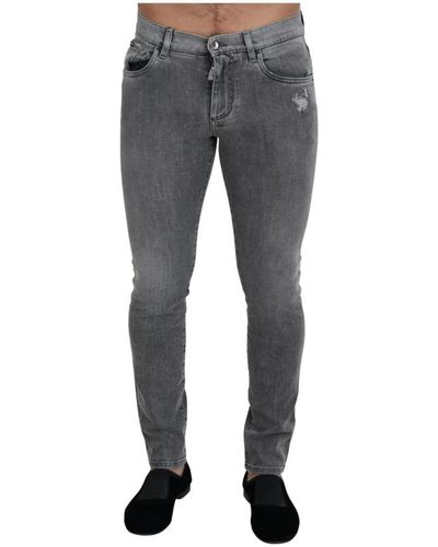 Dolce & Gabbana Slim-Fit Jeans - Grey