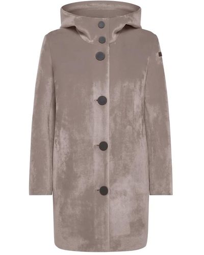 Rrd Giacca velvet neo parka - Marrone