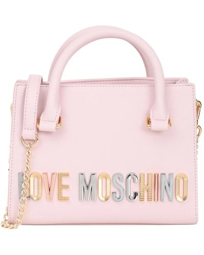 Love Moschino Rosa bold love lettering schultertasche - Pink