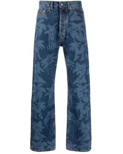 Palm Angels Straight Jeans - Blau