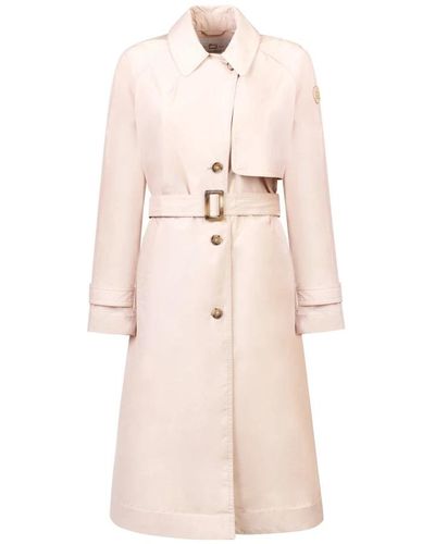 Woolrich Beige polyester trench coat - Pink