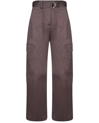 MSGM Trousers > wide trousers - Marron