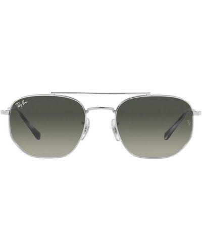 Ray-Ban Rb 3707 occhiali da sole in metallo argento per uomo - Verde