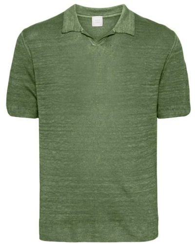 120% Lino Polo shirts - Grün