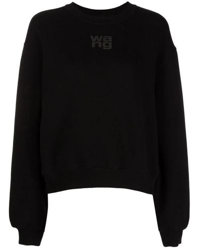 Alexander Wang Logo print crew neck sweatshirt - Nero