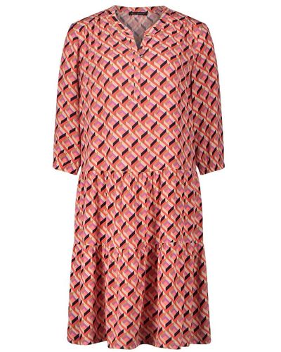 Betty Barclay Blumiges 3/4 arm kleid - Rot