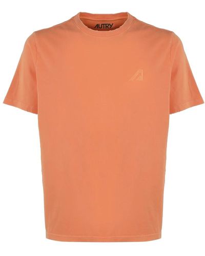 Autry Vintage Baumwoll T-Shirt - Orange