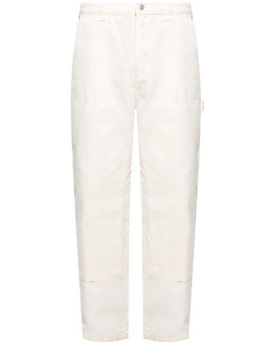 Stussy Jeans con toppa del logo - Bianco