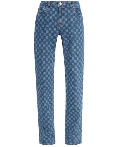 MISBHV Jeans de cintura alta de ;monograma; - Azul