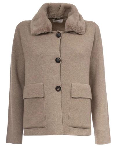 Le Tricot Perugia Light Jackets - Brown
