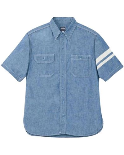 Momotaro Jeans Short sleeve camicie - Blu