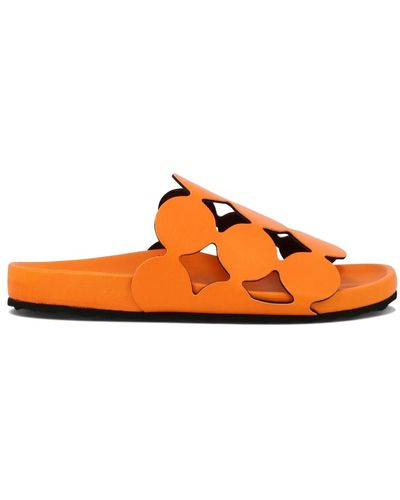 Pierre Hardy Bulles sandali in pelle e gomma - Arancione