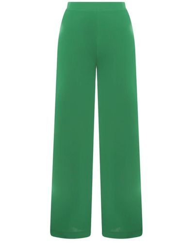 Erika Cavallini Semi Couture Wide Trousers - Green