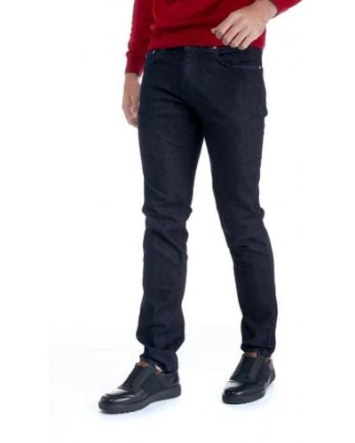 Harmont & Blaine Jeans slim-fit con dettagli retrò - Blu