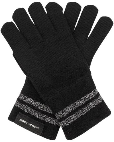 Canada Goose Gloves with reflective stripes - Nero