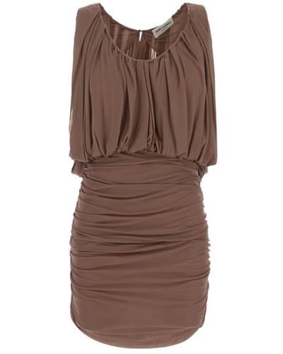 Saint Laurent Short Dresses - Brown
