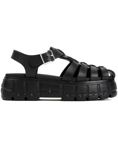 Miu Miu Flat Sandals - Black