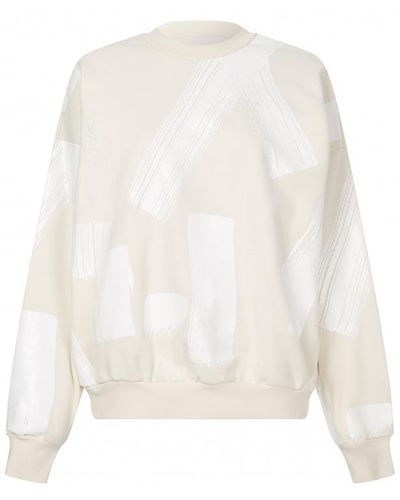 Zoe Karssen Willow foil paint print sweater - Bianco