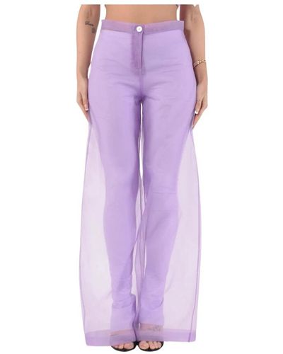 Patrizia Pepe Slim-Fit Trousers - Purple