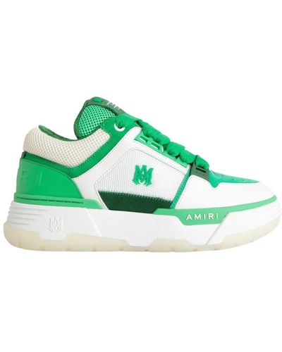 Amiri Weiße und grüne ma-1 sneaker,schwarze und weiße ma-1 sneakers,multicolor mesh und leder sneakers