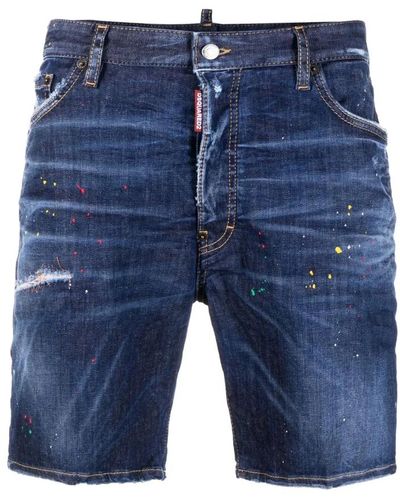 DSquared² Bob marley bermuda jeans - Blu