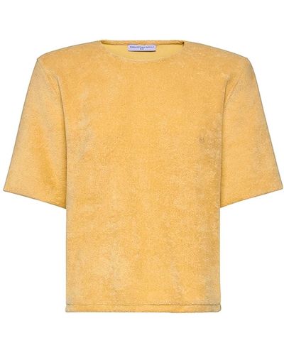 MVP WARDROBE T-shirt in spugna morbida modello sylvia - Giallo