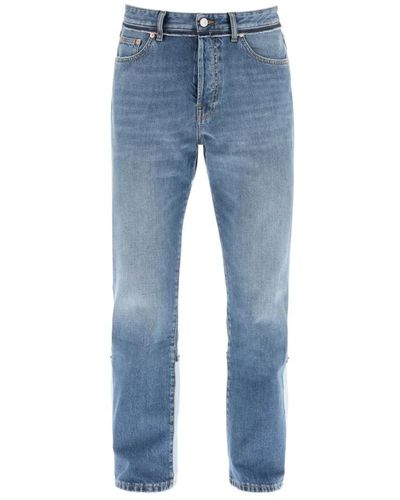 Valentino Rockstud straight leg jeans - Blau