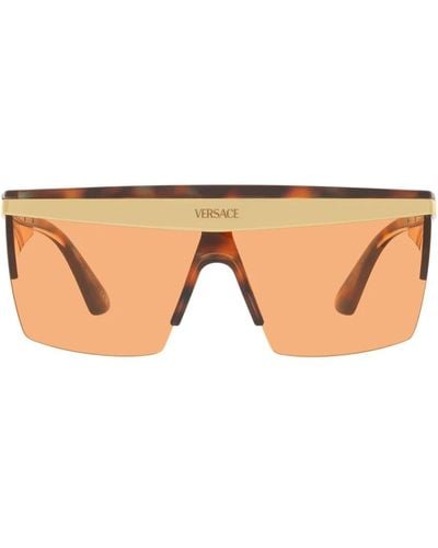 Versace Stylische ve2254 sonnenbrille mit dunkelorange linse - Braun
