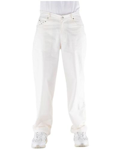 Pop Trading Co. Straight Jeans - White