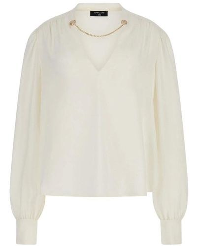 Guess Bluse in pale pearl - Weiß