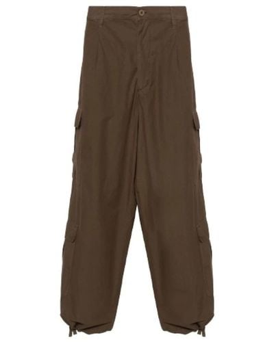 Emporio Armani Wide Trousers - Brown